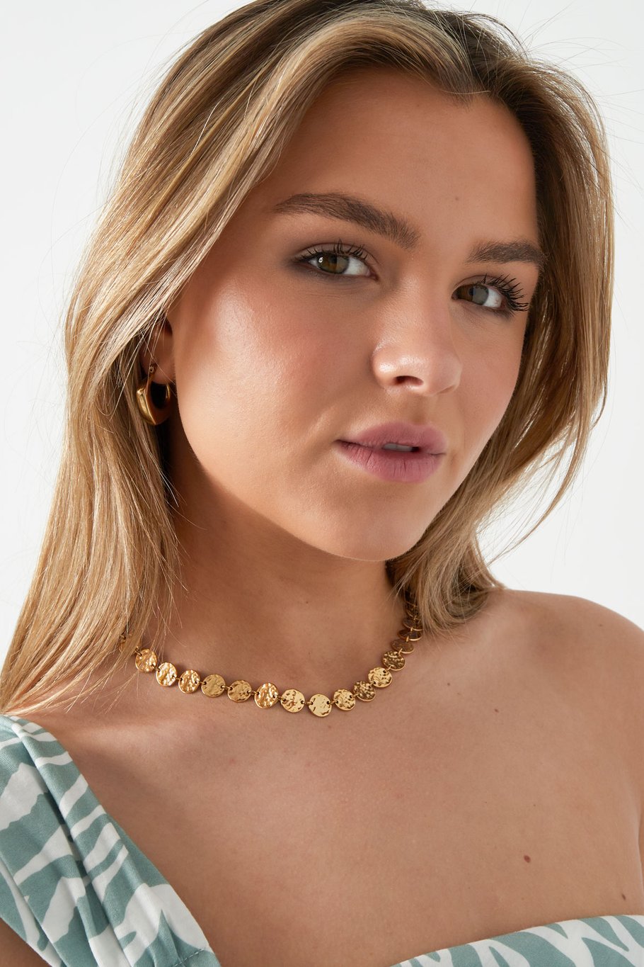Round vintage necklace - Gold color Picture4